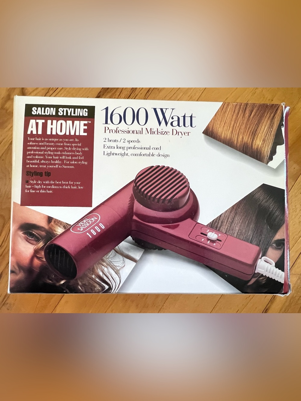 NIB Vintage 90s Vidal Sassoon 1600W Dryer VS-503B